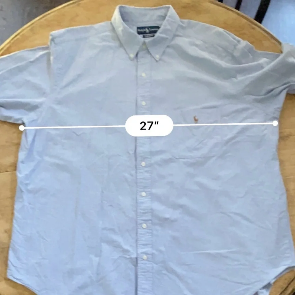 Polo RL Classic Fit Men’s Big &‎ Tall Sz 2XB Blue Cotton Long Sleeve Button Down
